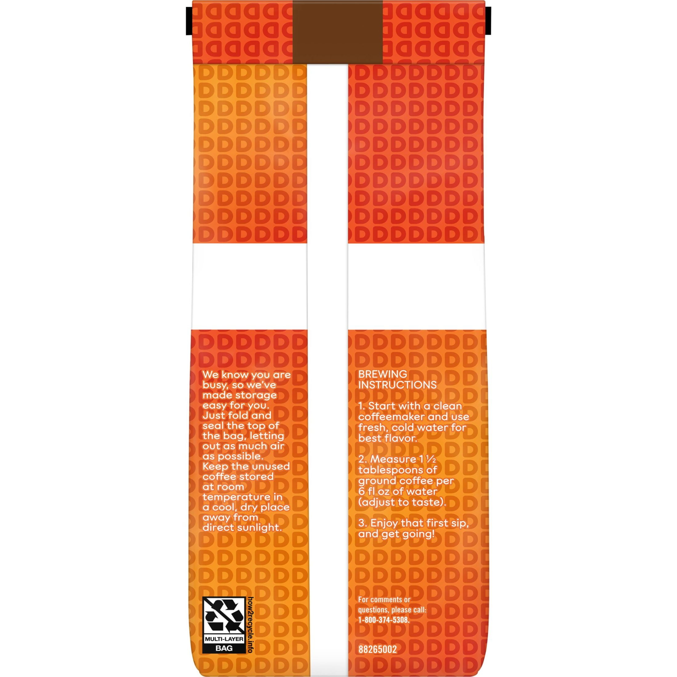 (6 pack) Dunkin’ Original Blend Medium Roast Ground Coffee, 12 oz Bag
