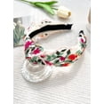 thumbnail image 4 of Elegant Embroidery Flower Hairband For Women Sweet Headband Butterfly Print Knotted Fashion Vintage Ethnic Style Hair Accessory, 4 of 10