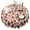 Red Strawberry Plants-1, variant on Red Strawberry Plants Fruit White Pattern Round Tablecloth 60"x60",Wrinkle Wipeable Table Cloth for Kitchen Dining Room Picnic Patio Party