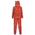 thumbnail image 1 of Christmas Jumpsuit, Novelty Christmas Print Long Sleeved Romper, Funny an integral whole Pajamas With Zipper, 1 of 7