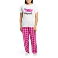 thumbnail image 4 of CafePress - Its A Twin Thing, You Wouldnt Understand Pajamas - Women's Short Sleeve Print T-Shirt and Pants Light Cotton Pajama Set, 4 of 7