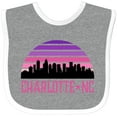 thumbnail image 3 of Inktastic Charlotte North Carolina Gifts Skyline Girls Baby Bib, 3 of 4