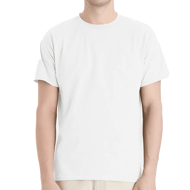 HANES Short Sleeve T-Shirt For Men - 3XL Size | 100% Cotton 6 Pack