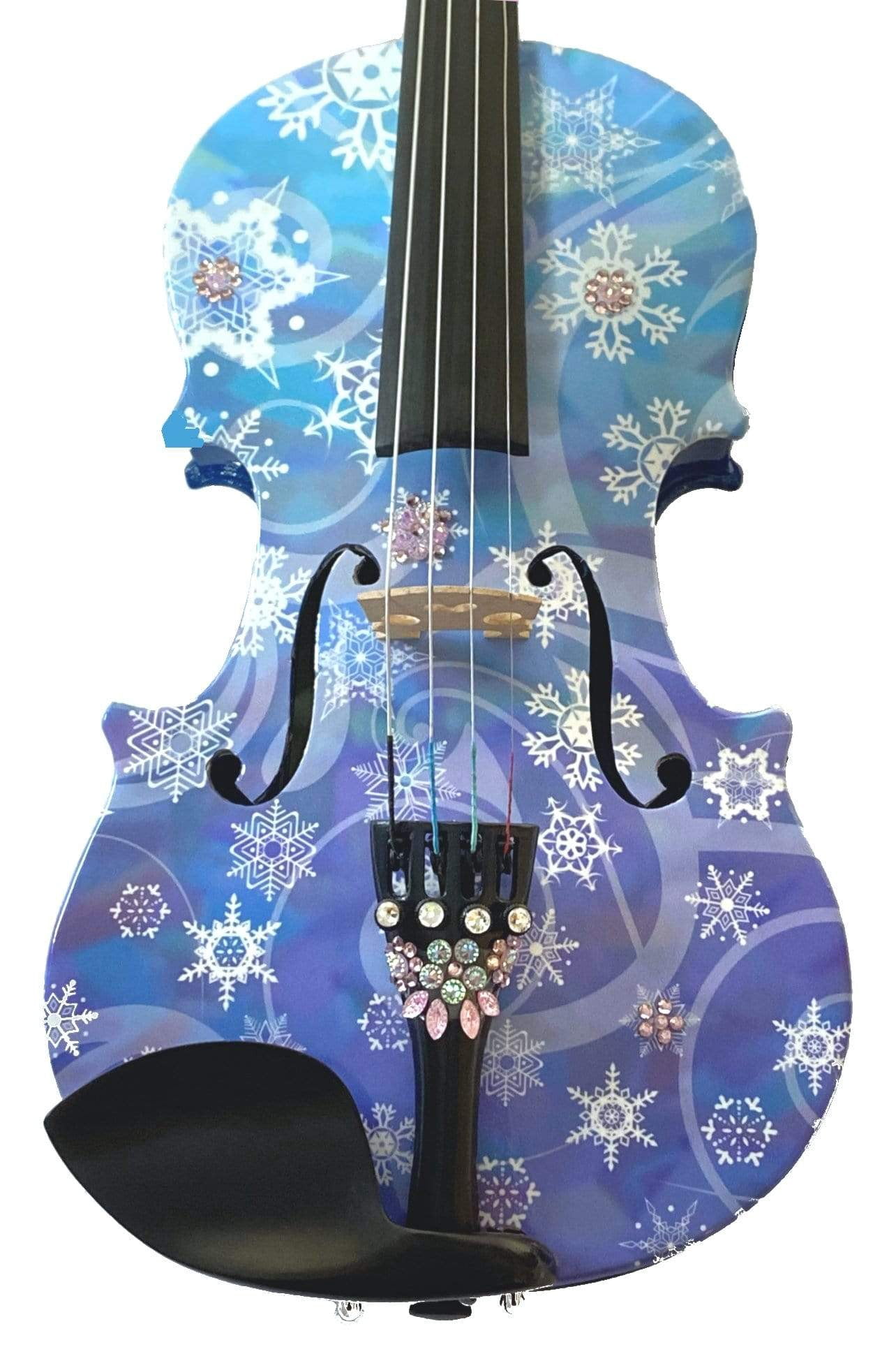 Snowflake Bling Violin Outfit with White Glow Bow