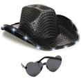 thumbnail image 1 of Sombrero de Vaquera Espacial Divertido Funcredible con Luces Negras para Disfraz de Halloween, 1 of 3