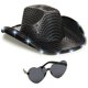 thumbnail image 1 of Sombrero de Vaquera Espacial Divertido Funcredible con Luces Negras para Disfraz de Halloween, 1 of 3