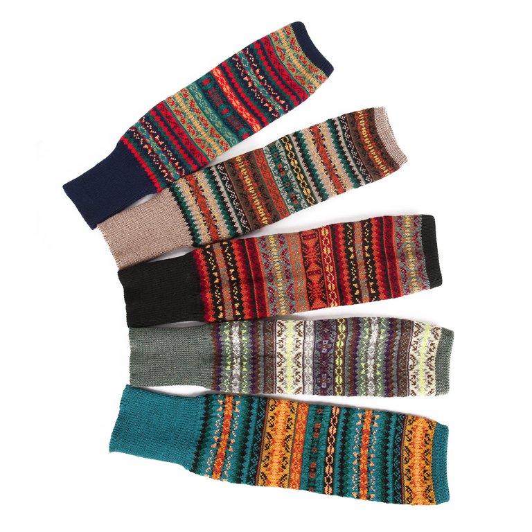  Bohemian Wool Knit Leg Warmers For Women Winter