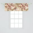 thumbnail image 2 of Dreamy Floral Window Valance, Vintage Aura Illustration of Delicate Roses with Leafy Pattern Art, Curtain Valance for Kitchen Bedroom with Rod Pocket, 54" X 18", Raspberry Camel Cocoa, by Ambesonne, 2 of 2