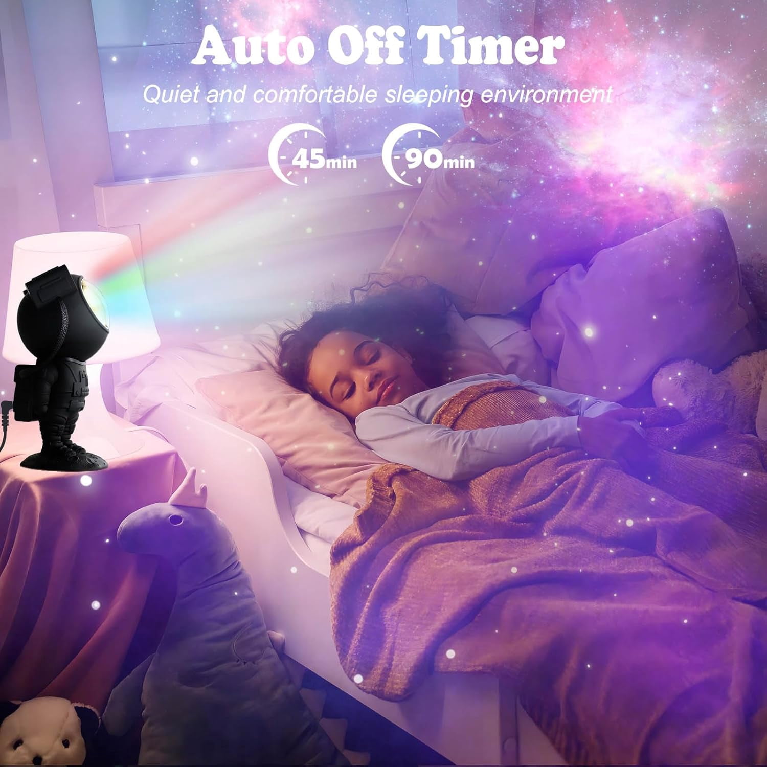 HOMEYA Astronaut Galaxy Projector Night Light,Star Nebula Projector Light with Timer,360°Space Buddy Projector with Remote Control,Gifts for Kids