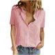 thumbnail image 1 of Cárdigan Para Mujer Botón de Moda Color Sólido Camisa de Manga Corta Cárdigan Superior Odeerbi ODB129084, 1 of 5