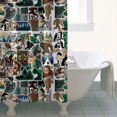 thumbnail image 4 of Multicolor Bigfoot and Sticker Pattern Shower Curtain 36"x72" ,Bathroom Decorative Shower Curtains Set with 12 Hooks,Modern Waterproof Washable Shower Curtain, 4 of 6