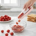 thumbnail image 5 of Cook With Color Grape and Small Fruit Cutter, Stainless Steel Quick-Quartering Slicer for Salads, Pink, 5 of 5