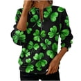 thumbnail image 3 of TaTaai Women's St. Patrick's Day Print Loose Fit Round Neck Sweatshirt Casual Long Sleeve Pullover Top Soft Polyester for Daily Streetwear Office Spring Fall Winter Gift, 3 of 5