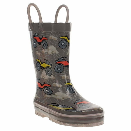 Western Chief 4 Wheeler Toddler Boys' Rain Boot Brown