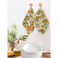 thumbnail image 2 of Orange Lemons Kitchen Dish Towels for Drying Dishes Set of 3, Summer Botanical Farmhouse Vintage Art Rustic Waffle Weave Microfiber Hand Tea Bathroom Towels Quick Dry & Absorbent Towel 12x12, 2 of 7