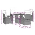 thumbnail image 4 of vidaXL 5 Piece Garden Dining Set with Cushions Black Poly Rattan, 4 of 5
