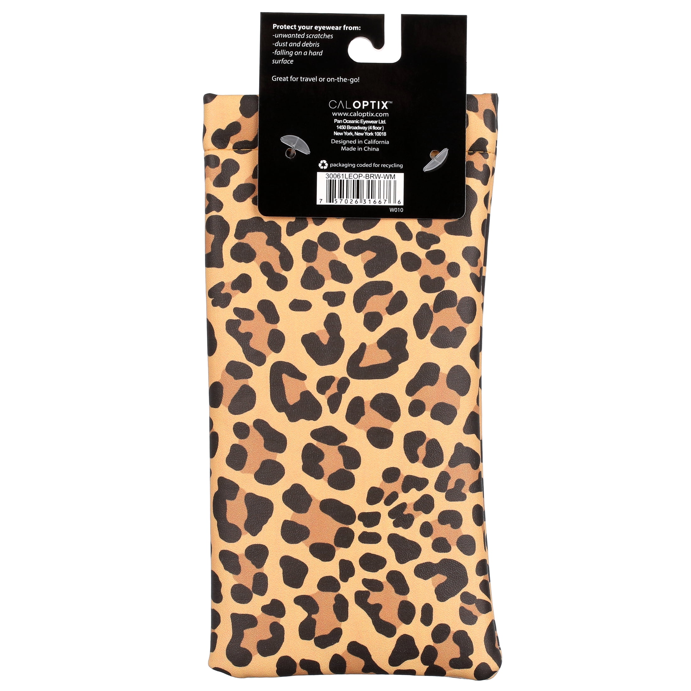 Caloptix Unisex Leopard print Sqeezer Eyeglass Case