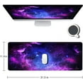 thumbnail image 2 of Gaming Mouse Pad, Large Mouse Pads for Desk, Non-Slip Rubber Base Mousepad, Keyboard Mouse Mat Desk Pad with Stitched Edges, 31.5x11.8 inch Galaxy, 2 of 6