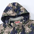 thumbnail image 6 of IROINNID Rain Jacket for Toddler Double Zipper Printed Zip Up Hoodede Jackets Windbreaker Boys' And Girls' Casual Coat,Olive Green, 6 of 9