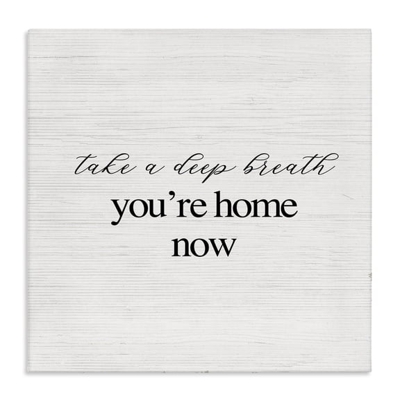 Stupell Industries Shabby Chic Breathe You're Home Now Canvas Art, 17 x 17, by Lil' Rue