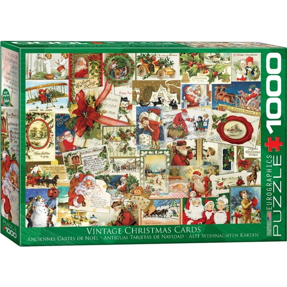 Vintage Christmas Cards 1000-Piece Puzzle