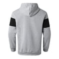 thumbnail image 3 of JTieacloth Hoodies for Men Pullover Male Autumn And Winter Color Block Hoodie Color Block Hood Pullover Thread Drawstring Fleece Sweatshirt Black, 3 of 5