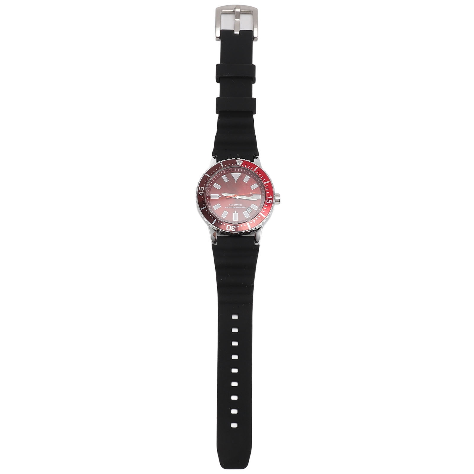 Xirurus Men's Automatic Self Winding Chronograph Watch Rotating Bezel Luminous Analog Big Face Waterproof Luxury Designer Timepiece Silver Red / 1.65 inches 42 mm Case