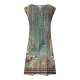 thumbnail image 5 of Mefallenssiah Robes d'Été pour Femmes Imprimé Sans Manches Col Rond Robe à Boutons, 5 of 5