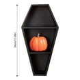 thumbnail image 3 of Halloween Decor Coffin Shape Wooden Wall Display Shelf Spooky Storage Rack for Living Room Decor Multi Functional Hanging Shelves Strong Load Bearing Capacity Goth Decor Bookshelf, 3 of 6