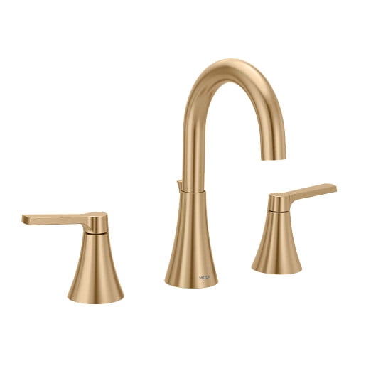 Jase TV64433BZG Bronzed gold two-handle high arc bathroom faucet