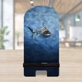 thumbnail image 3 of Designocracy 892043 6 x 3 x 3 in. Shark Coastal Cell Phone Stand with Wood Mobile Holder Organizer, 3 of 11