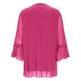 thumbnail image 4 of Womens Sparkly Sequin Tops 3/4 Sleeve V-Neck Glitter Party Dressy Blouse (RD2 S), 4 of 4