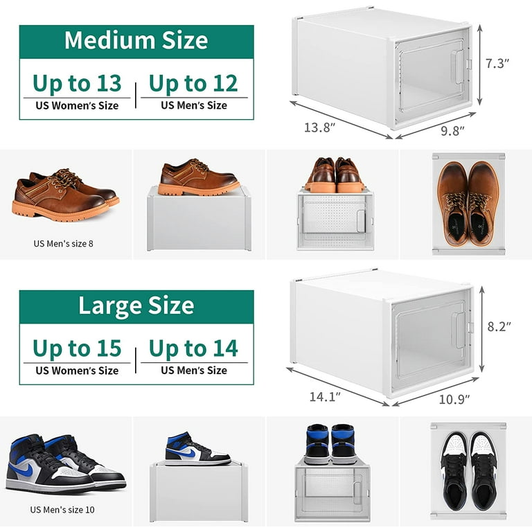 YITAHOME Shoe Organizer Shoe Storage 24PCS XL Plastic Shoe Box