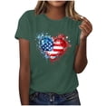 thumbnail image 2 of USA Shirt Women Oversize American Flag Shirts Patriotic T-Shirt America 250th Birthday Short Sleeve Tops, 2 of 6