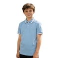 thumbnail image 5 of Polo Shirts for Boys Short Sleeve Boys Blue Button down Shirt School Clothes Teen Boy Shirts Size 11-12 Years, 5 of 5