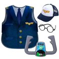 thumbnail image 1 of Children's captain role-playing professional experience clothing captain performance clothing Halloween kindergarten cosplay, 1 of 2
