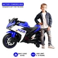 thumbnail image 3 of Kids Motorcycle Ride On Toy, 2 Seats Battery Powered Ride On Bike, Electric Motorcycle for Kids Ages 3-8 Years, 4Mph Max, Christmas Toy Gifts,Blue, 3 of 12