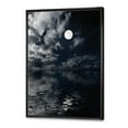 thumbnail image 3 of Designart 'Full Moon Night in Cloudy Sky IV' Nautical & Coastal Framed Canvas Wall Art Print, 3 of 5