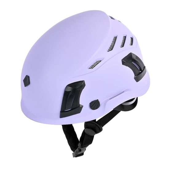 Wswqop Climbing Helmet Adjustable Helmet with Chin Strap Shielded for Rescuers, Rafting Lavender