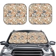 thumbnail image 2 of Xecao Floral Paisley for Foldable Car Sun Shades (2-Pack) offer sun protection with an easy-fold design for convenient windshield shading., 2 of 7
