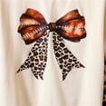 thumbnail image 6 of Glisme Girl Outfits Little Kids 2 Piece Set Bowknot Tee Shirts And Leopard Print Waist Wide Leg Pants Set Trend Girls Clothing Brown Size 8-9 Years, 6 of 7