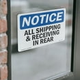 thumbnail image 4 of All Shipping And Receiving In Rear OSHA Notice Vinyl Decal Label 5 Inch x 3.5 Inch - 10 Pack, 4 of 6