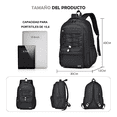thumbnail image 2 of Mochila  Lab.G  Escolar Viaje Bolsa Para Laptop 15.6 NEGRO, 2 of 5