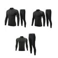 thumbnail image 4 of Guardurnaity Ropa deportiva para hombre, ropa deportiva para correr, ejercicio, gimnasio, traje deportivo, traje térmico transpirable elástico, chándal con Pijama gris negro XXL, 4 of 6