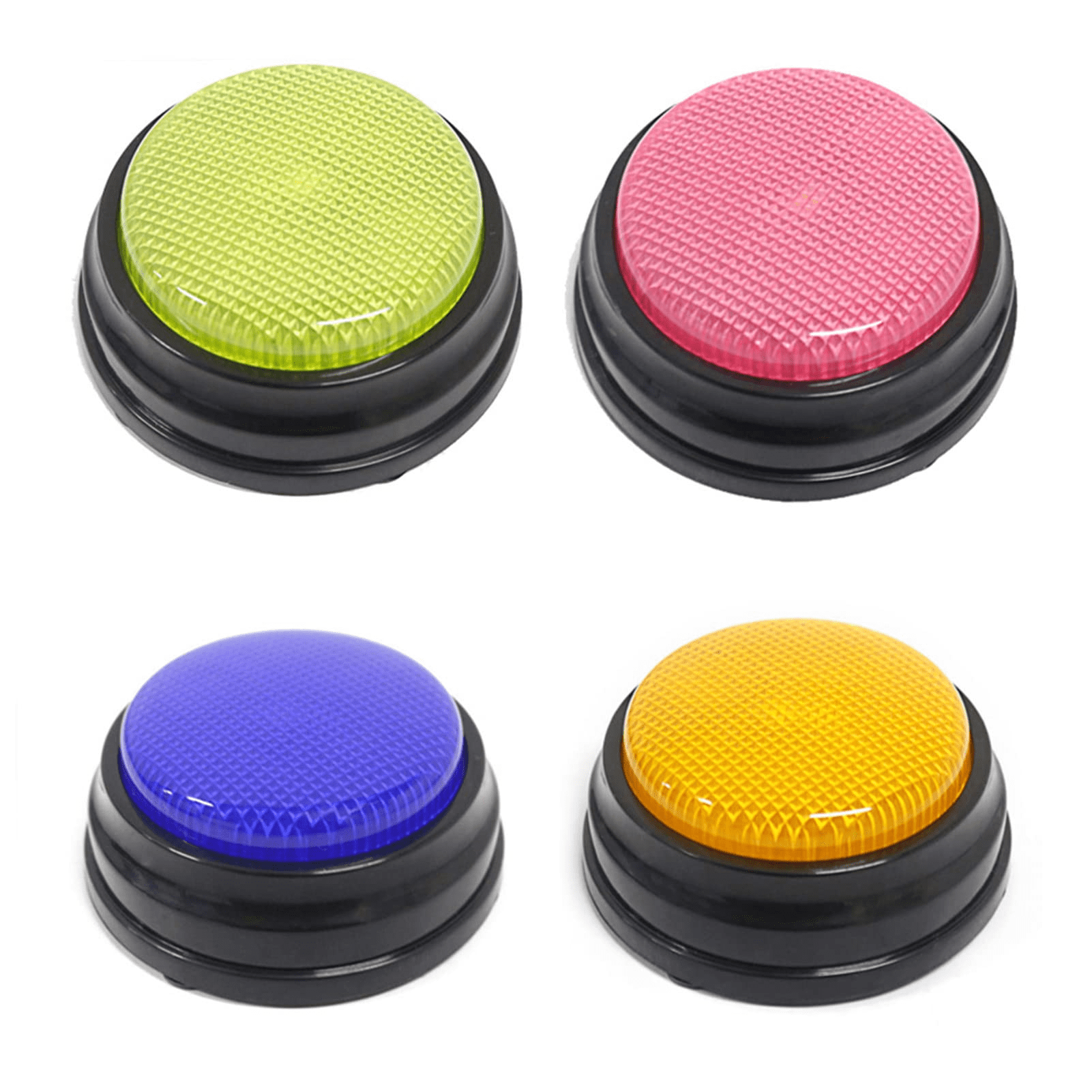 Recordable Answer Buzzers Set of 4, Ages 3+PreK Personalized Sound Buzzer,Game Show Buzzers