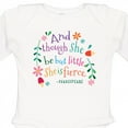 thumbnail image 4 of Inktastic She is Fierce Funny Shakespeare Quote Girls Long Sleeve Baby Bodysuit, 4 of 5