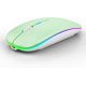 thumbnail image 1 of WREANU Wireless Bluetooth  Rechargeable Laptop Mice with LED Lights Silent Slim Use(BT5.2 and 2.4G Portable USB) Dual Mode Computer  for Laptop//Tablet//Computer/ (Black), 1 of 10