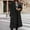 Black, variant on Simua Womens Notched Lapel Collar Double Breasted Coat Winter Wool Blend Over Coats Long Jackets