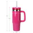 thumbnail image 5 of Ozark Trail 30oz Insulated Stainless Steel Tumbler with Handle,SHIMMER FUSCHIA BURST, 5 of 10