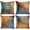 Blue and Orange, variant on Set of 4 Throw Pillow Covers Vintage Abstract Blue and Orange Messy Rust Painting Decorative Pillow Cases Home Decor Standard Square 18x18 Inches Pillowcases